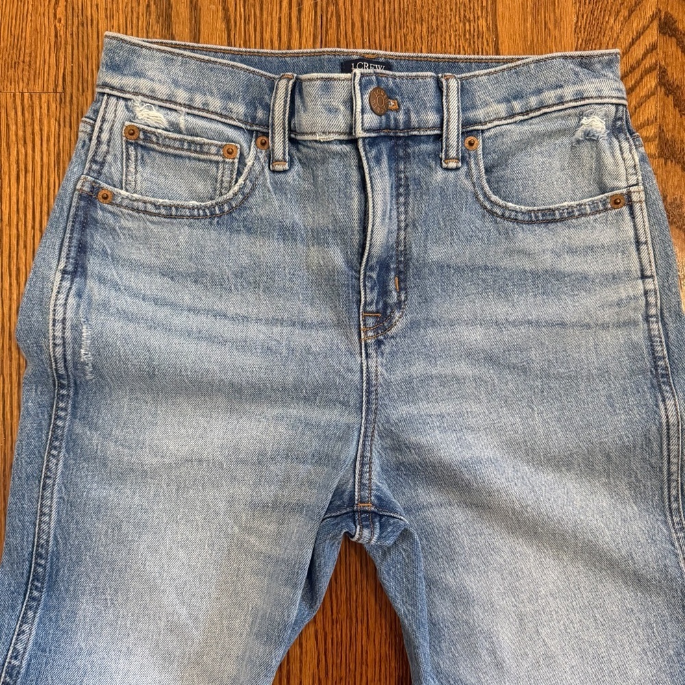 J.Crew Classic Vintage Blue Denim Jeans Straight Leg Size 26 - Picture 3 of 16